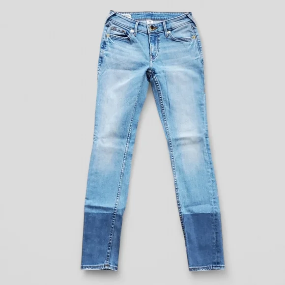True Religion 24 Y2K Indie Sleeze Hippie Grunge Mid Rise Shadow Hem Skinny Jeans - Picture 4 of 13